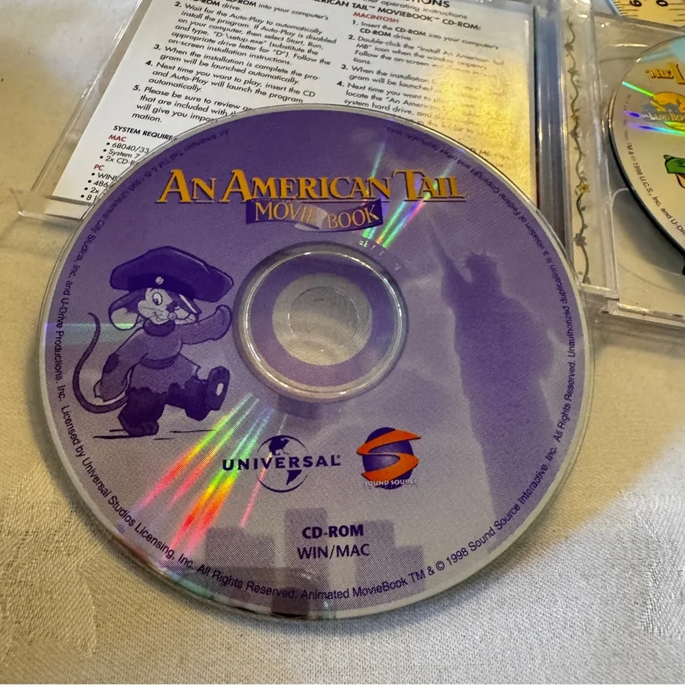 Land Before Time & American Tail Animated Movie Book 2 Pack NEW DON BLUTH